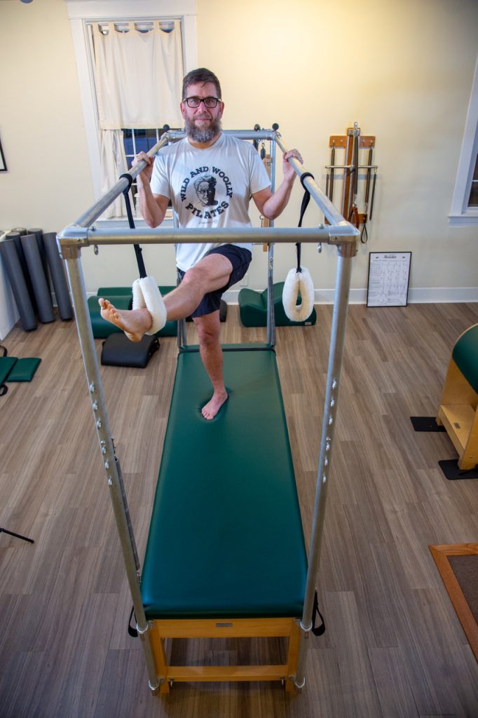 Todd Braschear on the Cadillac in hos Louisville KY Pilates studio